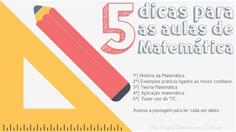 5 Dicas Para As Aulas De Matemática Prof Edigley Alexandre O Blog