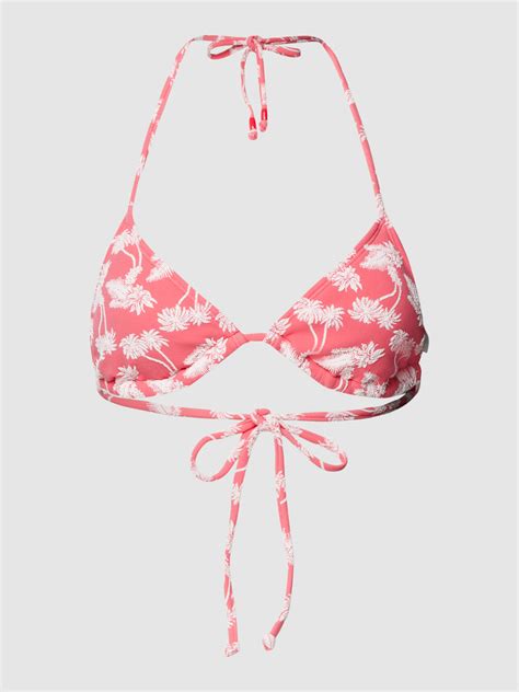 Kup online Barts Top bikini z nadrukiem z motywem model ULAN mocnoróżowy