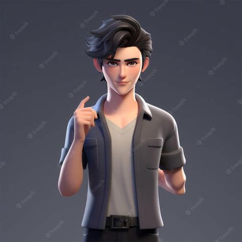 Premium Photo Image Of A Handsome Young Boy Character Generative Ai