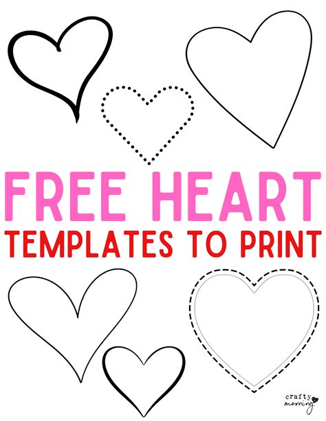 Printable Heart Shapes To Cut Out