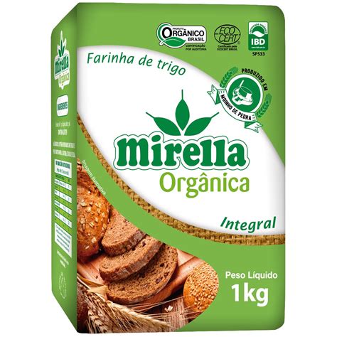 Farinha de Trigo Integral Orgânica MIRELLA 1kg Pão de Açúcar