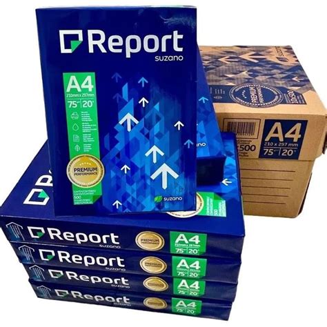 Pacotes De Folhas A4 - Pacote de folhas Report A4 multifunção de 500 folhas de 75g branco de 1 ...