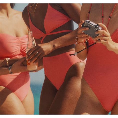 J Crew Swim J Crew Piece Bikini Set Strappy Top High Rise Bottoms Tearose Pink Nwt Sz Med