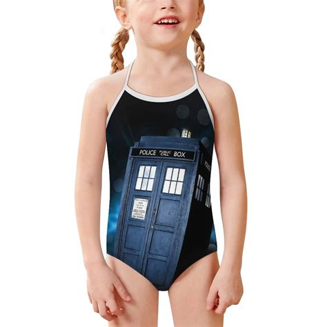 Doctor Who Girls One Piece Swimsuits Hawaiian Summer Swimwear Beach