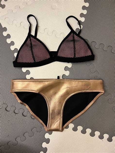 TRIANGLE Mesh Bikini Set Women S Fashion Swimwear Bikinis Swimsuits On Carousell