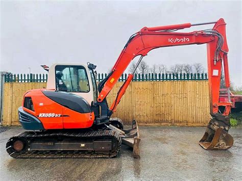 Kubota Kx080 4 Excavator 2013 Air Con Double Hammer Lines Work