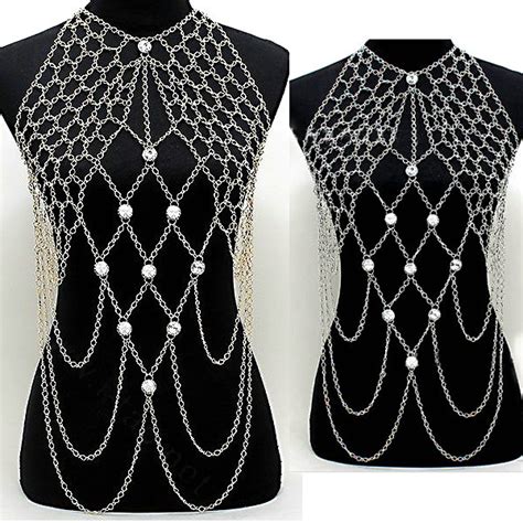 Buy Wholesale Luxury Full Belly Waist Body Chain Halter Bra Lingerie Dress Decor Necklace