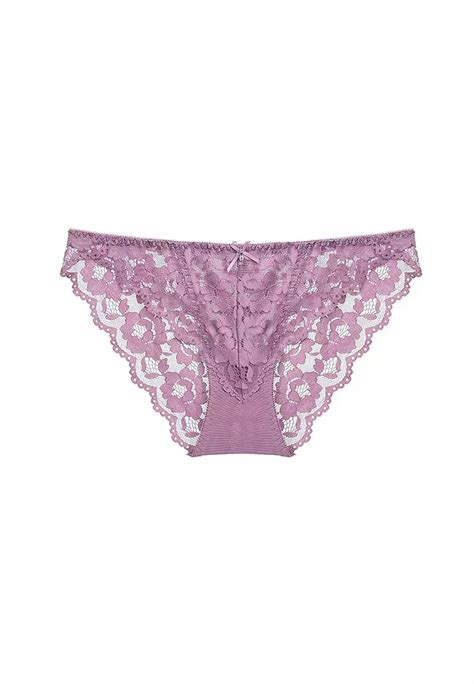 Buy Zitique Sexy Lace Lingerie Set Bra And Panty Purple Online Zalora Philippines