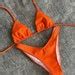 Orange Triangle Bikini Set For Women Etsy