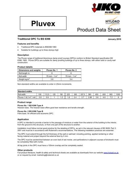 pluvex tds iko