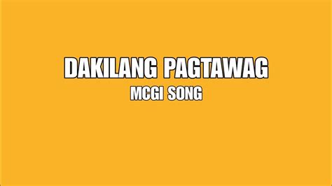 DAKILANG PAGTAWAG LYRICS YouTube