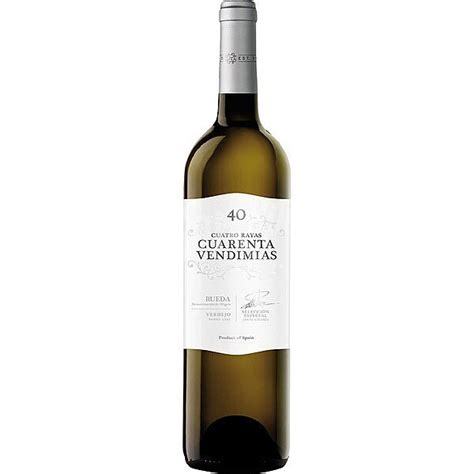 Cuatro Rayas Cuarenta Vendimias Vino Blanco Verdejo Do Rueda Botella Cl