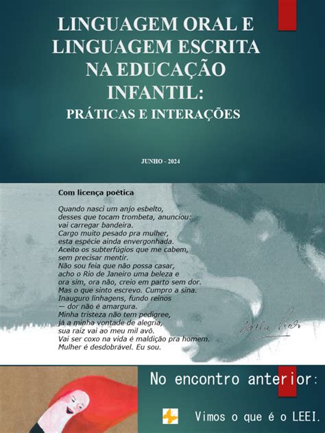 Educação Infantil Linguagem Oral E Escrita - Linguagem Oral e Escrita na Educação Infantil | PDF | Alfabetização ...