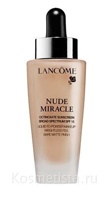 Lancome Nude Miracle Liquid To Powder Makeup Weightless Feel Bare Matte Finish SPF