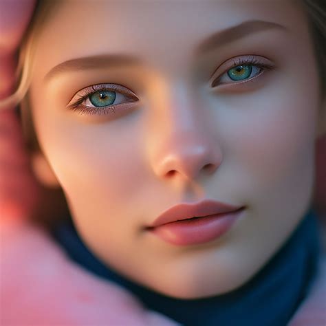 Autumn Moscow Girl Snub Nose Russian Face Beautiful Skin Texture