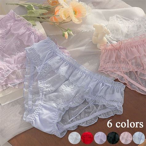 Culottes En Dentelle Pour Femmes Lingerie Transparente Sous Vêtements Sexy eBay