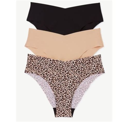 Nwt Joyspun Women No Show Cheeky Panties Pack Size Xxl Leopard Nude Black Ebay