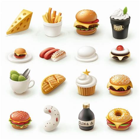 collection   types  food including  bottle  sushi