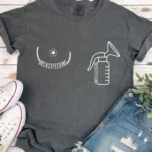 Breastfeeding Boob And Pump T Shirt Etsy