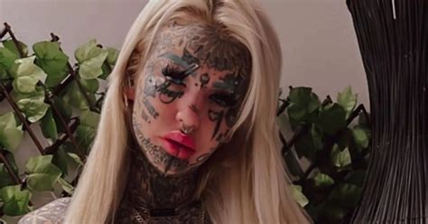 Extreme Model Amber Luke Poses As A Tattooed Snowflake In Racy Lingerie Daily Star