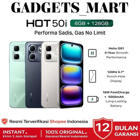 Jual Infinix Hot I Gb Gb Helio G Punch Hole Display Hz Battery Mah W