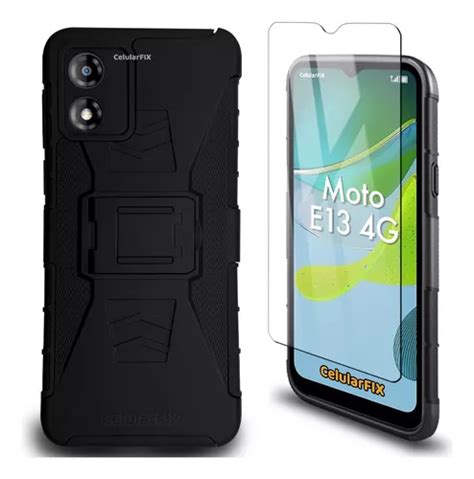 Funda Protector P Moto E G Uso Rudo Con Clip Mica Mercadolibre