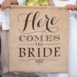 Here Comes The Bride Burlap Sign Findgift