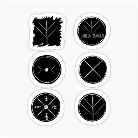 "Rune Shield Sticker Pack" Sticker by MerchActually | Redbubble