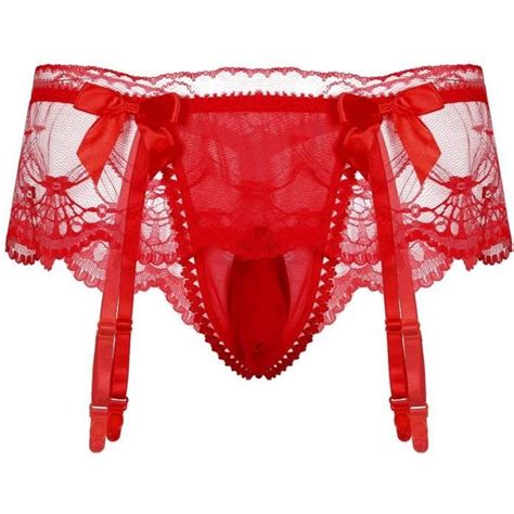 YIZYIF Boxer Homme Sissy Lingerie Dentelle Sous vêtement Transparent String Elephant Porte