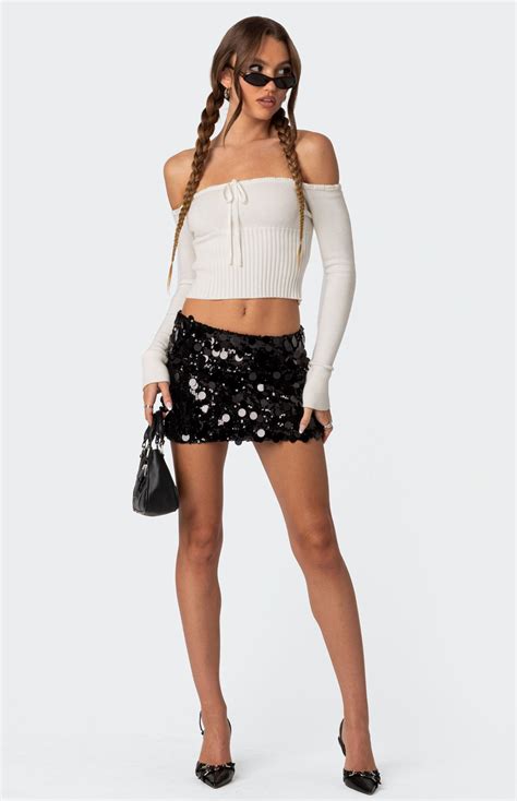 Edikted Sabina Low Rise Sequin Mini Skirt | PacSun