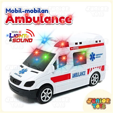 Jual Mainan Mobil Ambulance Mobilan Anak Ambulan Bunyi Suara Lampu