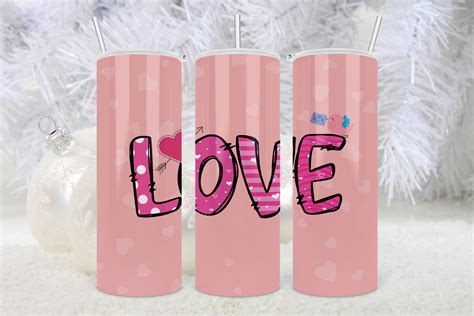 Love Valentine Sublimation Tumbler PNG Graphic By Peangra Creative