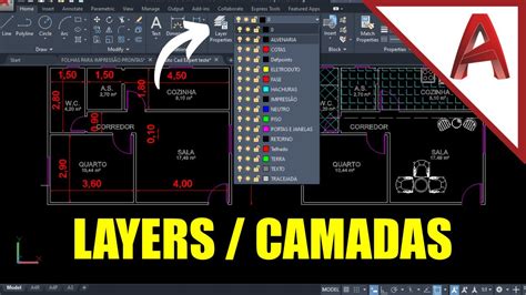 Como Criar LAYERS No AutoCAD Camadas E Cores YouTube