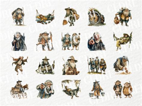 Vintage Hobbit Clipart 6