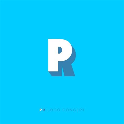 Pr Logo Public Relations Emblem Royalty Free Vector Image