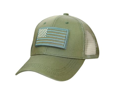 Usa Od Green Flag Patch Mesh Back Hat