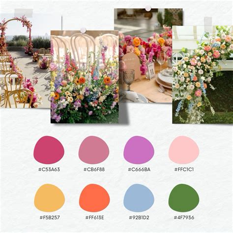 Garden Party Color Palette Wedding Theme Color Schemes Bright Wedding Colors Spring Wedding