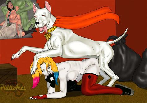 Krypto With Dc Girls Harley Quinn Lr By Phillarts Hentai Foundry