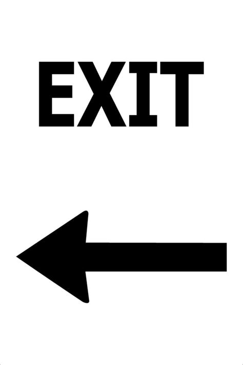 Exit - Arrow LEFT - Safety Genius
