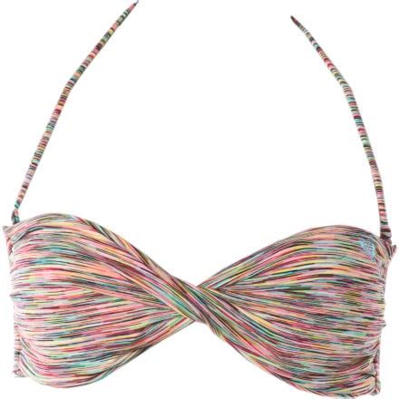 Roxy Penny Lane Twist Bandeau Bikini Top Women S Clothing