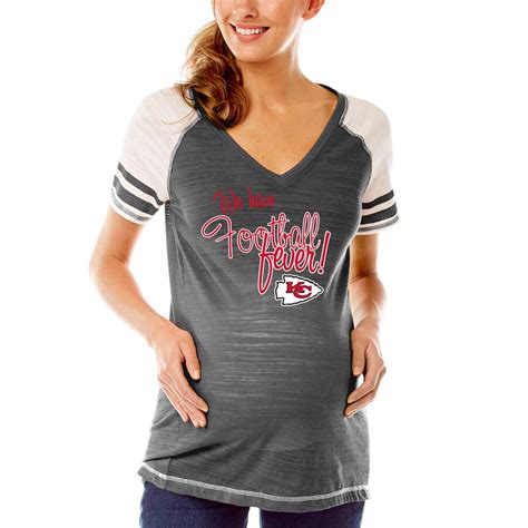 Women's Kansas City Chiefs Soft as a Grape Charcoal Maternity Football ...