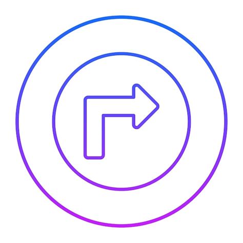 Virar Para A Direita Icon Vetor Premium
