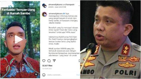 Viral Aiman Witjaksono Dan Uang Ratusan Miliar Di Rumah Ferdy Sambo