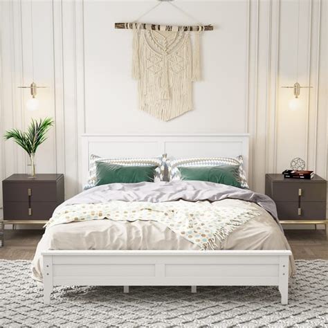 King Size Solid Wood Platform Bed - Bed Bath & Beyond - 37494983