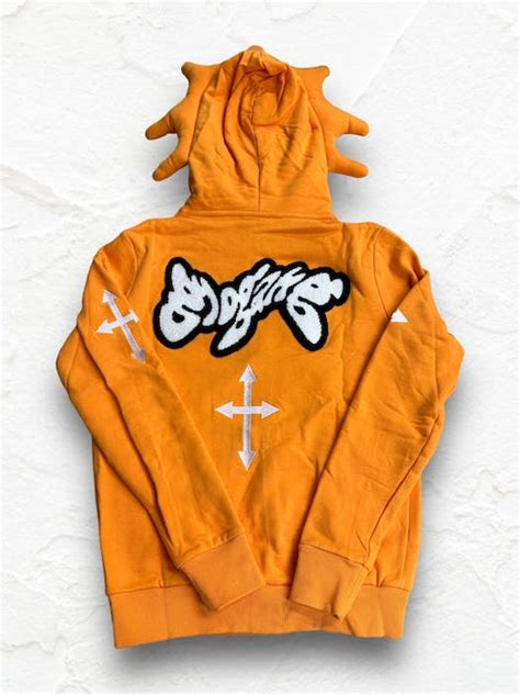 Glo Gang Glogang Glo Man Zip Hoodie Orange Grailed