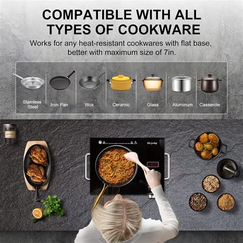 Ceramic Cooktop W Electric Single Hot Plate For Cooking With Power Levels Infrared