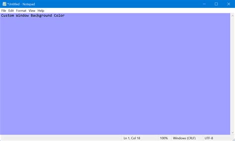 Change Window Background Color In Windows 10