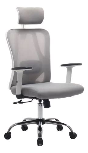 Silla De Oficina Ejecutiva Pro Con Apoya Brazos Ajustables Color Gris