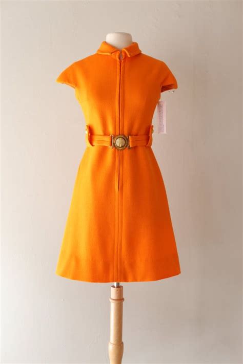 Vintage S Super Mod Orange Mini Dress By Claret Artofit