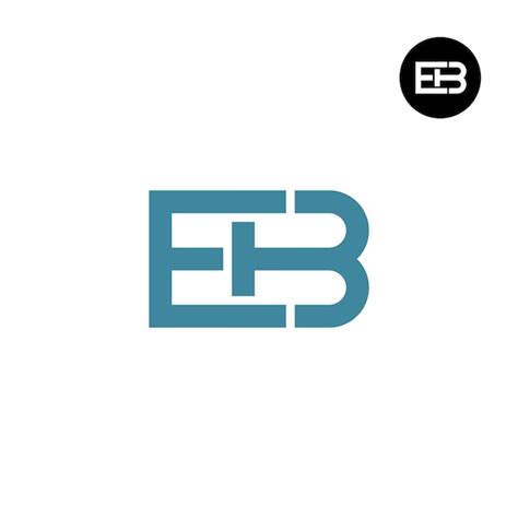 Diseño del logotipo de la letra eb monograma Vector Premium